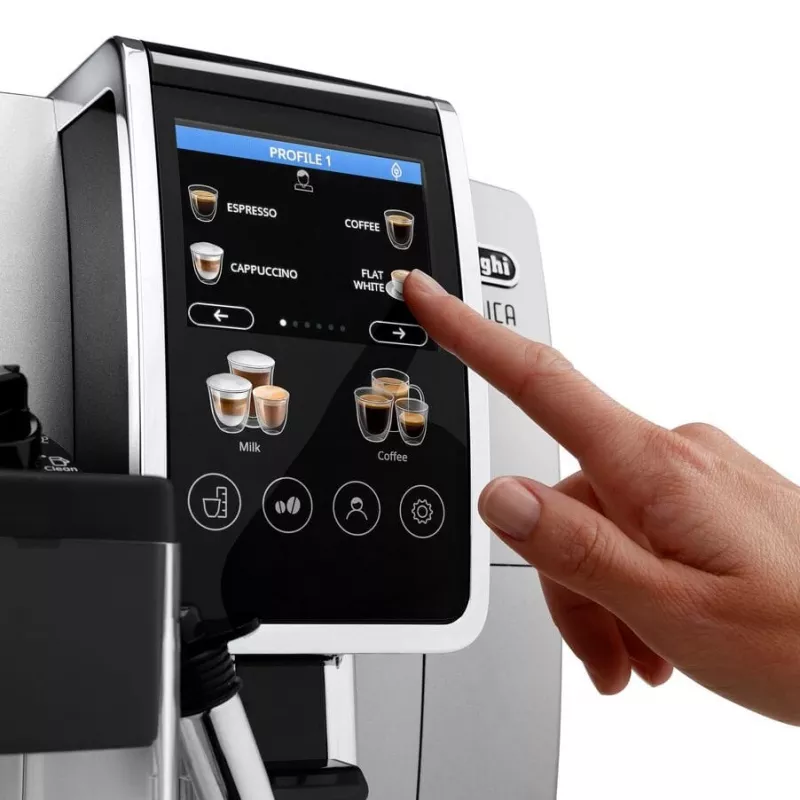 Kombineeritud espressomasin DeLonghi Dinamica Plus ECAM380.85.SB — 1,8 L veepaak, 300 g oanõu, 15 baari