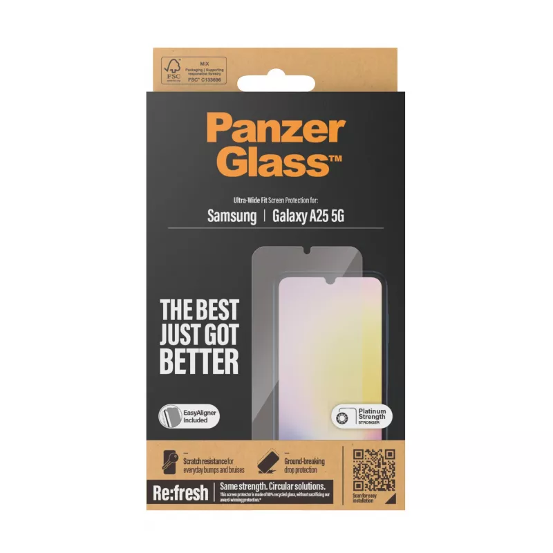 PanzerGlass ® Ekraanikaitse Samsung Galaxy A25 5G | Ultra-Wide Fit koos EasyAligneriga