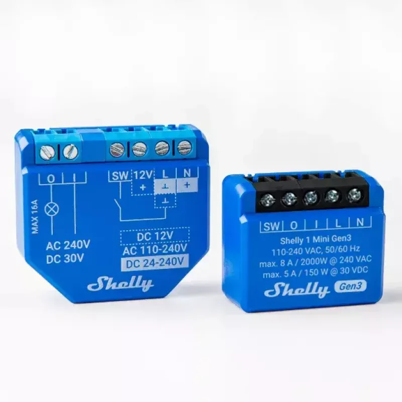 Nutikas lüliti Shelly 1 Mini Gen3 1P Juhtmevaba 110-240V