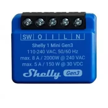 Nutikas lüliti Shelly 1 Mini Gen3 1P Juhtmevaba 110-240V