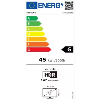 Samsung G95C arvutimonitor 124,5 cm (49 tolli) 5120 x 1440 pikslit Dual QHD LED must
