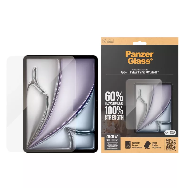 PanzerGlass® Ekraanikaitse iPad Air 11'' (2024-2026) | iPad 11'' (2025-2026) | iPad 10.9'' (2022) | Ultra-Wide Fit