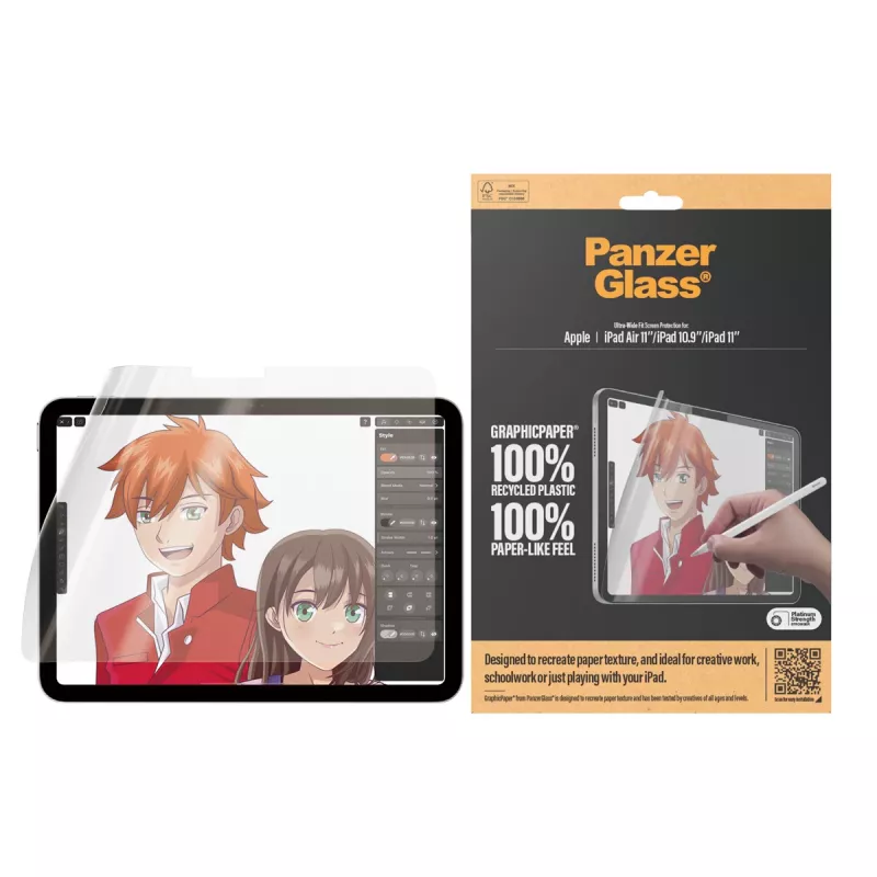 PanzerGlass ® GraphicPaper® Ekraanikaitse iPad Air 11'' (2024-2026) | iPad 11'' (2025-2026) | iPad 10.9'' (2022) | Ülilai sobivus