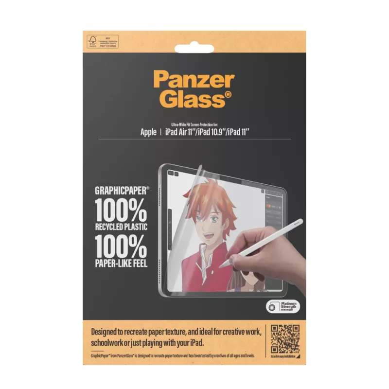 PanzerGlass ® GraphicPaper® Ekraanikaitse iPad Air 11'' (2024-2026) | iPad 11'' (2025-2026) | iPad 10.9'' (2022) | Ülilai sobivus