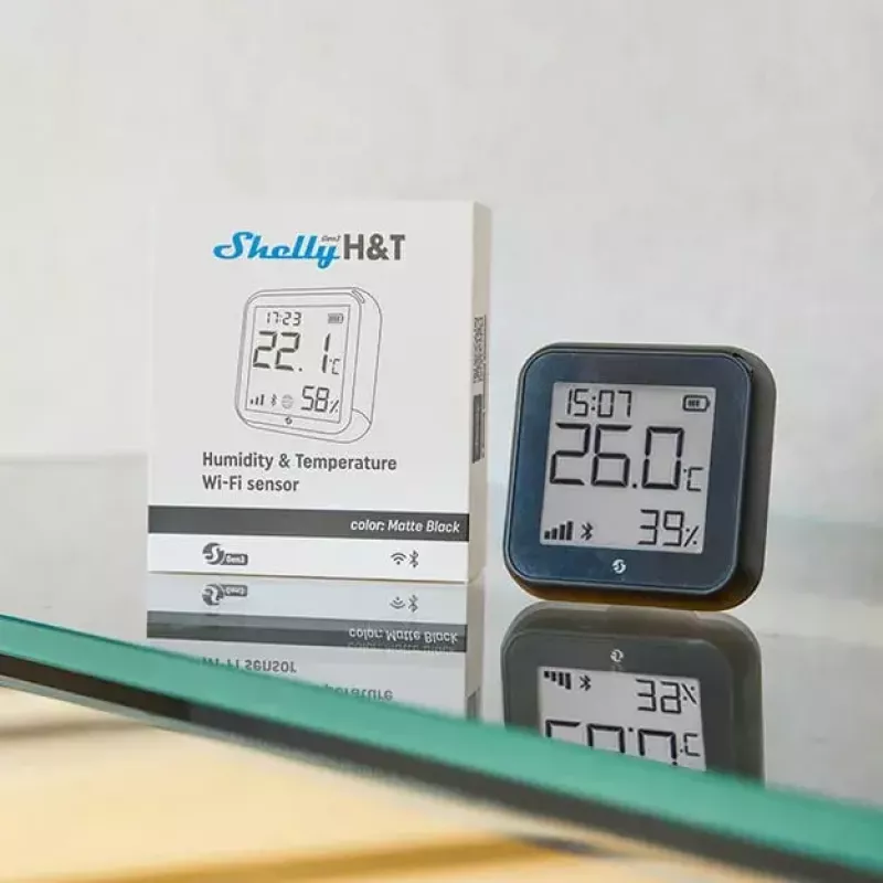 Temperatuuri ja niiskuse andur Shelly H&T Gen3