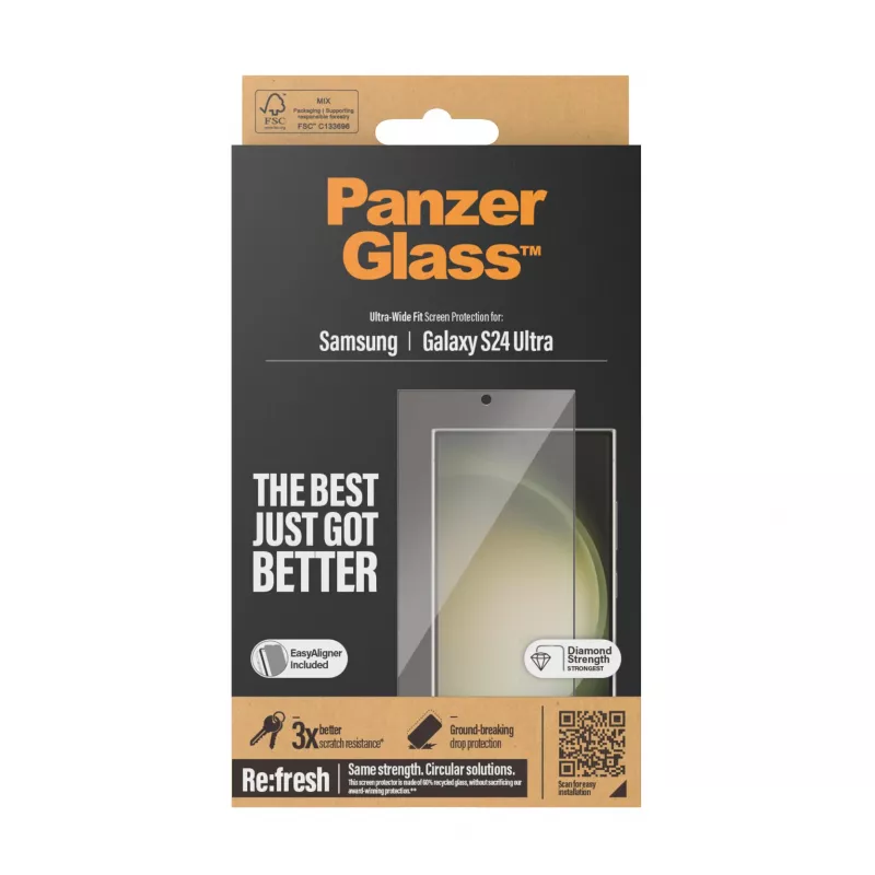 PanzerGlass® Ekraanikaitse Samsung Galaxy S24 Ultra | Ultra-Wide Fit koos EasyAligneriga