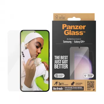 PanzerGlass ® Ekraanikaitse Samsung Galaxy S24+ | Ultra-Wide Fit koos EasyAligneriga
