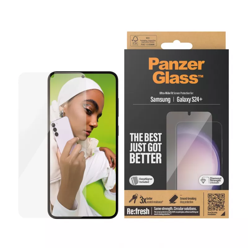 PanzerGlass ® Ekraanikaitse Samsung Galaxy S24+ | Ultra-Wide Fit koos EasyAligneriga
