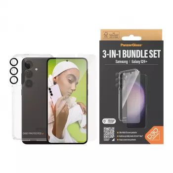 PanzerGlass ® 3-in-1 kaitsekomplekt Samsung Galaxy S24+ | Ultra-Wide Fit koos EasyAligneriga