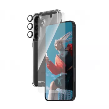 3-in-1 kaitsepakk PanzerGlass Samsung Galaxy S24 Ultra Wide Fit kriimustus- ja löögikindlus