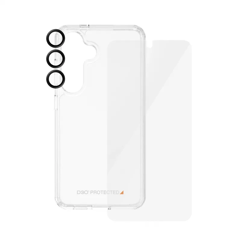 3-in-1 kaitsepakk PanzerGlass Samsung Galaxy S24 Ultra Wide Fit kriimustus- ja löögikindlus