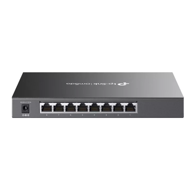TP-Link Omada 8-pordine Gigabit-nutikommutaator 4 PoE+-pordiga, hallatav, L2/L2+, Gigabit Ethernet (10/100/1000), toide üle Etherneti (PoE), raami paigaldatav
