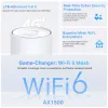 TP-Link 4G+ AX1500 kogu kodu Mesh WiFi 6 lüüs, valge, sisemine, Mesh ruuter, 190 m², kaheriba (2,4 GHz / 5 GHz), Wi-Fi 6 (802.11ax)