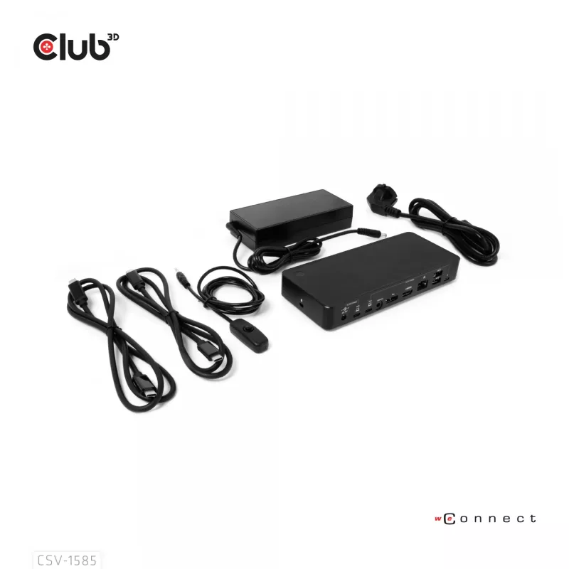 CLUB3D DisplayPort/HDMI KVM Switch/Dock 4K60Hz For USB USB-C inputs