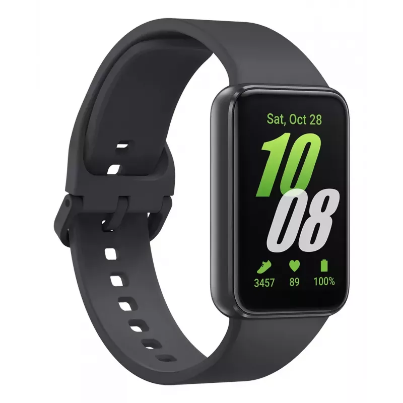 Nutikell Samsung Galaxy Fit3 — ristkülikukujuline alumiiniumkorpus 40 mm, 1,6 tolli AMOLED, pulss, baromeeter, 5 ATM, Bluetooth 5.3, 208 mAh