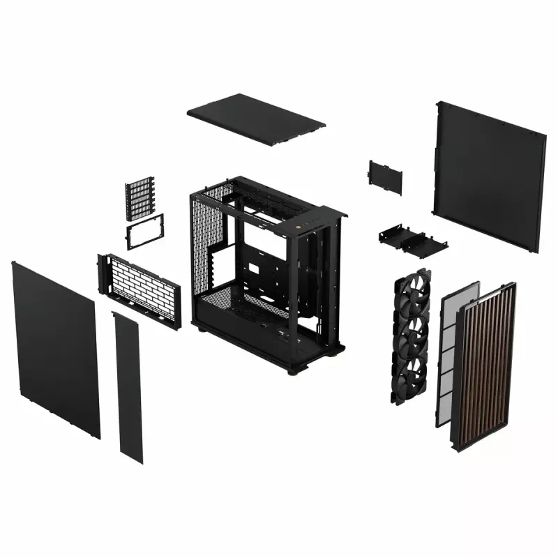 PC-korpus Fractal Design FD-C-NOR1X-01 Midi Tower Must