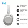 Peakomplekt Sony WH-ULT WEAR monoauralne, juhtmega ja Bluetooth 5.2, ANC, 50h taasesitus (ANC väljas), USB-C laadimine, valge