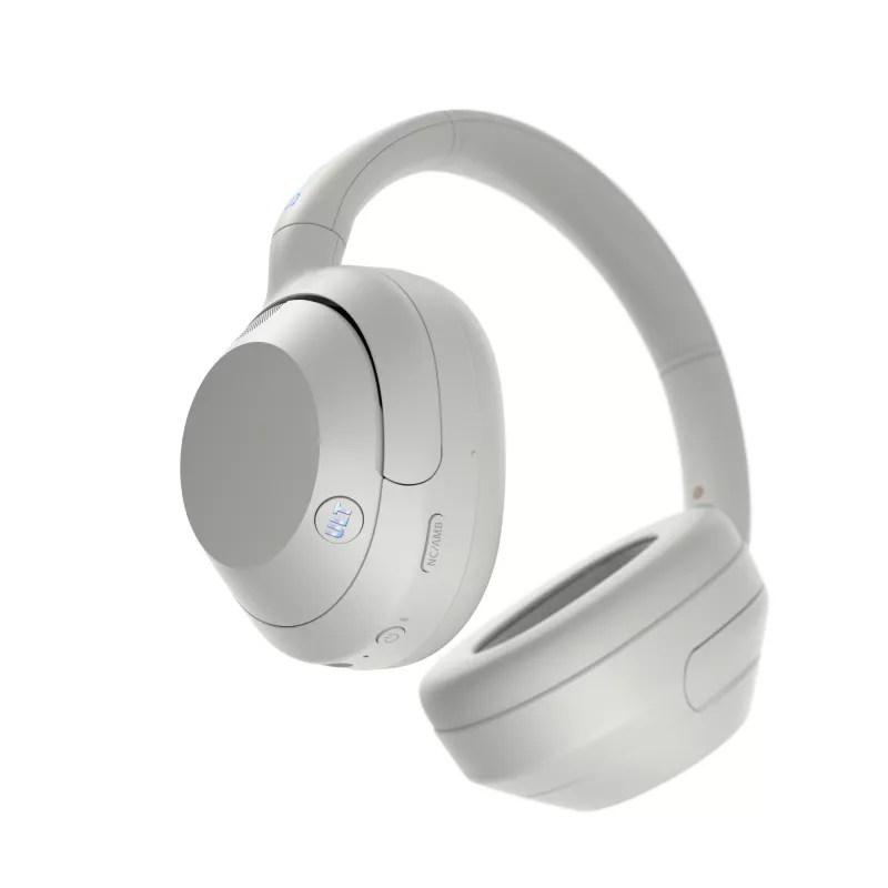 Peakomplekt Sony WH-ULT WEAR monoauralne, juhtmega ja Bluetooth 5.2, ANC, 50h taasesitus (ANC väljas), USB-C laadimine, valge