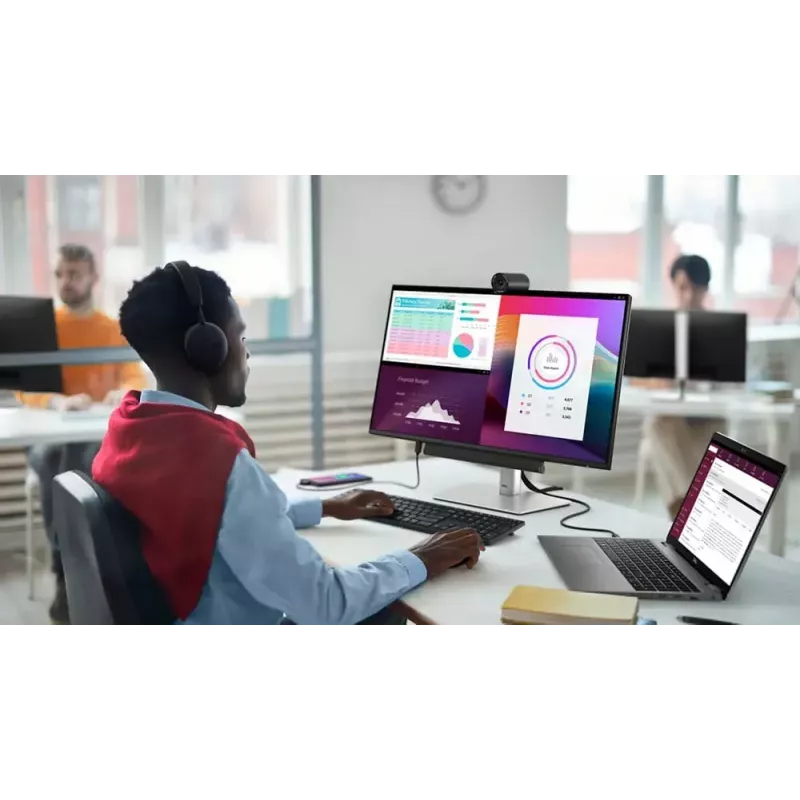 27-tolline Dell P2725H IPS LCD monitor — Full HD 1920x1080, 100 Hz, 8 ms, 300 cd/m², USB 3.2 jaotur, HDMI, VESA, kõrguse reguleerimine, must
