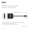 CLUB3D USB-C® jaotur kahele HDMI™ 4K60Hz M/F+PD3.0 100 W
