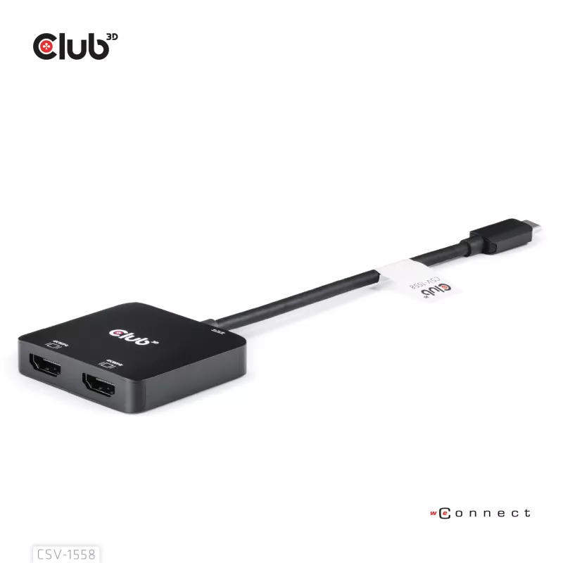 CLUB3D USB-C® jaotur kahele HDMI™ 4K60Hz M/F+PD3.0 100 W