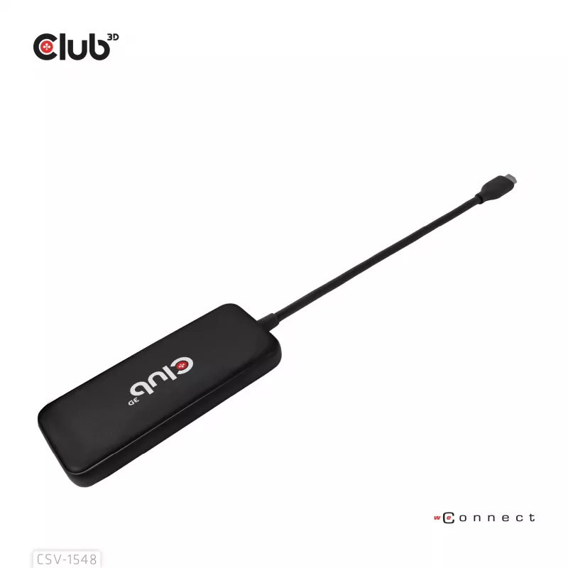 CLUB3D USB USB-C 4-pordiline 10G andmejaotur PD3.0 laadimisega, juhtmega, USB 3.2 Gen 1 (3.1 Gen 1) USB-C, 100 W, must, 10 Gbit/s, USB