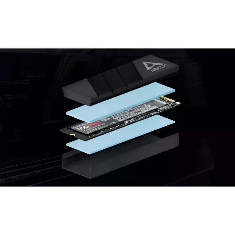 ARCTIC M2 Pro (must) - SSD-jahuti M.2 draividele