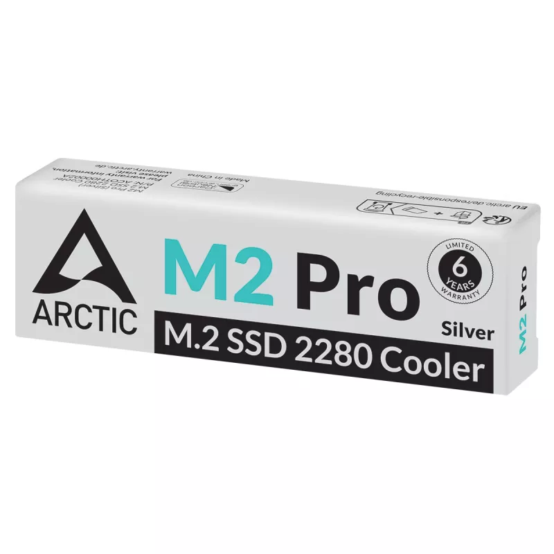 ARCTIC M2 Pro (Hõbedane) - SSD jahuti M.2 draividele, jahutusradiaator/radiaator, hõbedane