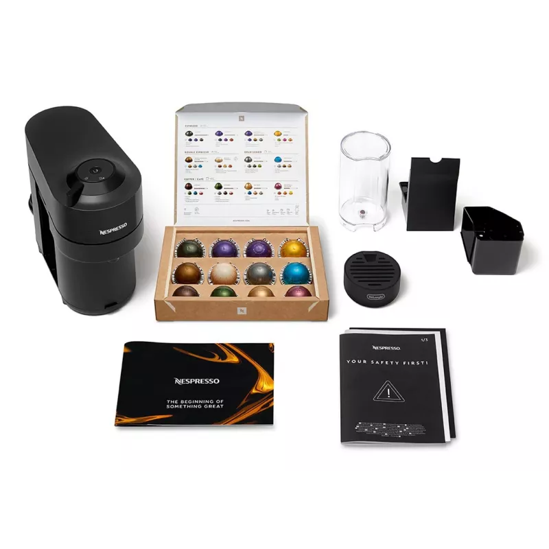 De’Longhi NESPRESSO® Vertuo Pop ENV90.B – Lagritsavärvus, kapselkohvimasin, 0,56 L, Kohvikapsel, 1260 W, Must