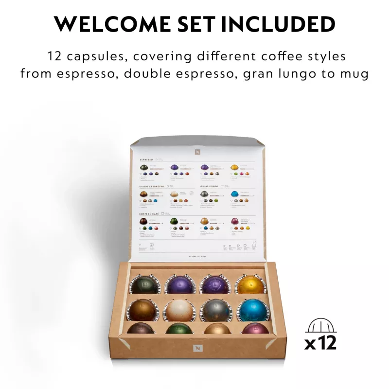 De’Longhi NESPRESSO® Vertuo Pop ENV90.B – Lagritsavärvus, kapselkohvimasin, 0,56 L, Kohvikapsel, 1260 W, Must