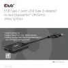 Videopoolitaja Club 3D CSV-1478 USB USB-C (koos USB-A adapteriga) kuni kaks DisplayPort 4K60Hz, Must