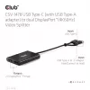 Videopoolitaja Club 3D CSV-1478 USB USB-C (koos USB-A adapteriga) kuni kaks DisplayPort 4K60Hz, Must