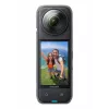 Tegevuskaamera Insta360 X4 — 72 MP, 8K (7680×3840) CMOS, 1/2-tolline sensor, sisseehitatud ekraan, Wi‑Fi, 120 fps, MicroSD, 602 g, must