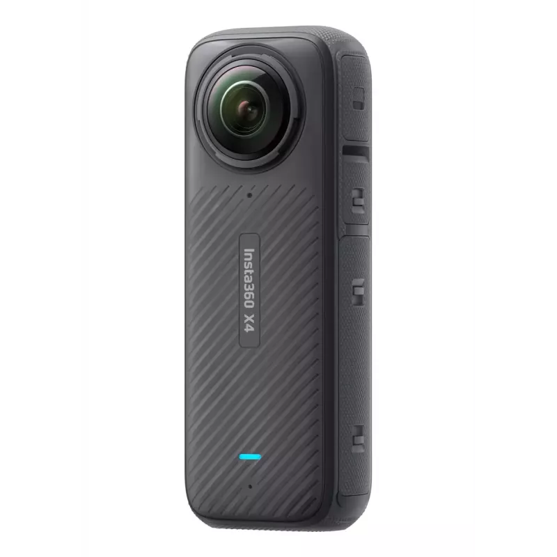 Tegevuskaamera Insta360 X4 — 72 MP, 8K (7680×3840) CMOS, 1/2-tolline sensor, sisseehitatud ekraan, Wi‑Fi, 120 fps, MicroSD, 602 g, must