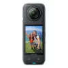 Tegevuskaamera Insta360 X4 — 72 MP, 8K (7680×3840) CMOS, 1/2-tolline sensor, sisseehitatud ekraan, Wi‑Fi, 120 fps, MicroSD, 602 g, must
