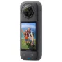 Tegevuskaamera Insta360 X4 — 72 MP, 8K (7680×3840) CMOS, 1/2-tolline sensor, sisseehitatud ekraan, Wi‑Fi, 120 fps, MicroSD, 602 g, must