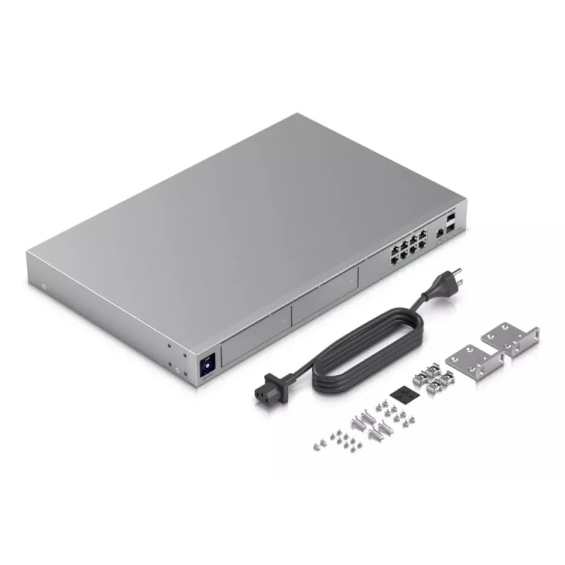 Hallatud lüliti UBIQUITI UniFi Dream Machine Pro Max, 9 pordiga 2.5G Ethernet, 1U rack, 2×SFP+, 10G tugi, 60W võimsus