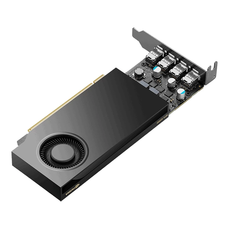 PNY NVIDIA RTX A1000 - 8GB GDDR6 madala profiiliga 4x mDisplayPort 1.4a