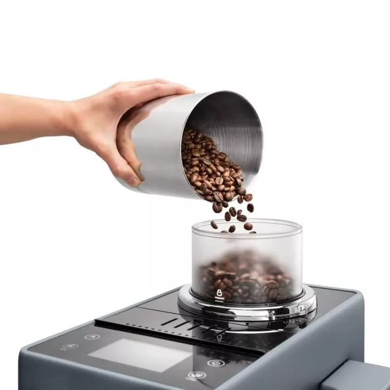 Espressomasin De’Longhi Rivelia EXAM440.55.g — täisautomaatne, 1,4 L veepaak, 250 g veski, 19 baari, TFT puuteekraan