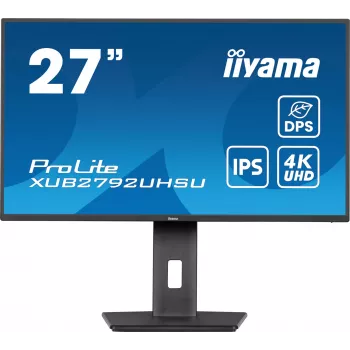 iiyama ProLite XUB2792UHSU-B6 arvutimonitor 68,6 cm (27 tolli) 3840 x 2160 pikslit 4K Ultra HD LED must