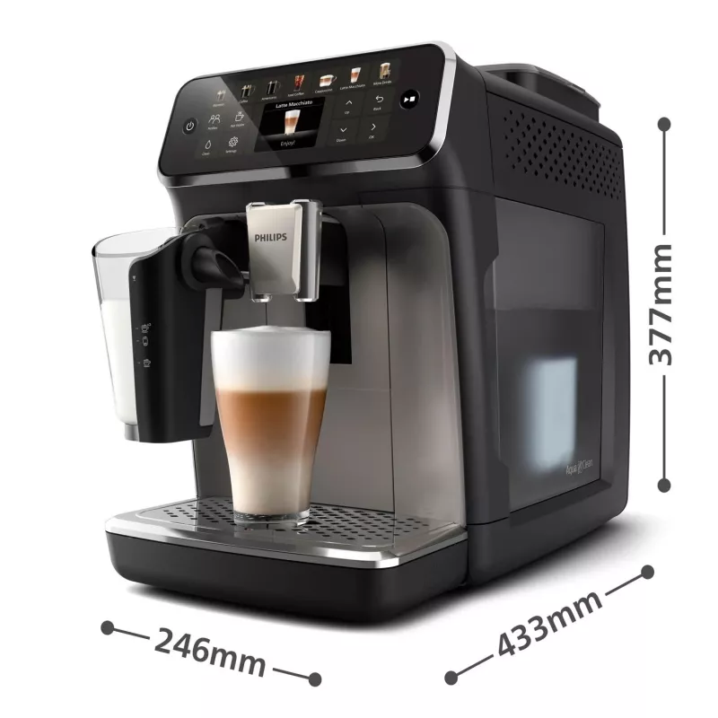 Espressomasin Philips EP4449/70 — täisautomaatne, 1,8 L veepaak, 275 g oanõu, keraamiline veski, 15 baari