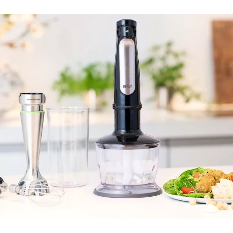 Braun MQ 7035X 0.6 L saumikser 1000 W Must, Satiin-teras