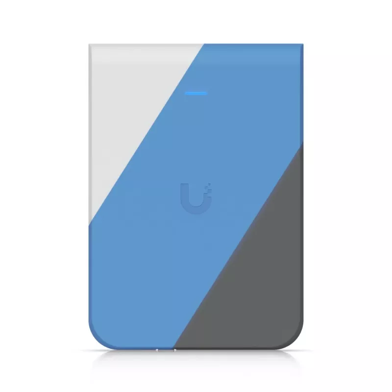 Pöörduspunkt UBIQUITI U7 Pro Wall — Seinale paigaldatav Wi‑Fi 7 AP, 2,4/5/6 GHz, 6 ruumivoogu, 2500 Mbps LAN, PoE (44–57 V), siseruumidesse, valge
