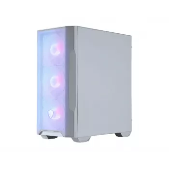 Arvuti korpus MSI MAG FORGE M100R Midi Tower, läbipaistev, valge