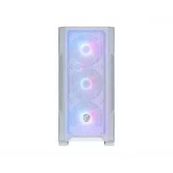 Arvuti korpus MSI MAG FORGE M100R Midi Tower, läbipaistev, valge