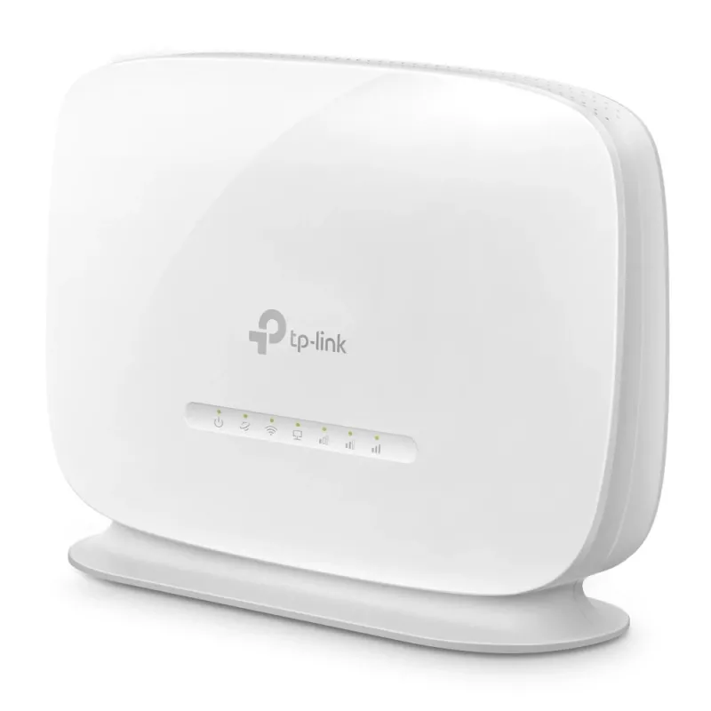 TP-Link 300 Mbps Wireless N 4G LTE ruuter, Wi-Fi 4 (802.11n), ühe sagedusalaga (2,4 GHz), Ethernet LAN, 4G, valge, lauamudel