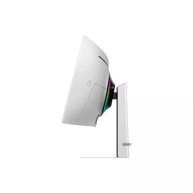 49-tolline OLED kõver monitor Samsung S49DG934SU — 5120×1440 Dual QHD, 32:9, 0,03 ms, USB-hub, VESA, kõrguse reguleerimine, hõbedane