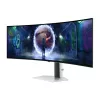 49-tolline OLED kõver monitor Samsung S49DG934SU — 5120×1440 Dual QHD, 32:9, 0,03 ms, USB-hub, VESA, kõrguse reguleerimine, hõbedane