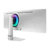 49-tolline OLED kõver monitor Samsung S49DG934SU — 5120×1440 Dual QHD, 32:9, 0,03 ms, USB-hub, VESA, kõrguse reguleerimine, hõbedane