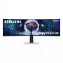 49-tolline OLED kõver monitor Samsung S49DG934SU — 5120×1440 Dual QHD, 32:9, 0,03 ms, USB-hub, VESA, kõrguse reguleerimine, hõbedane